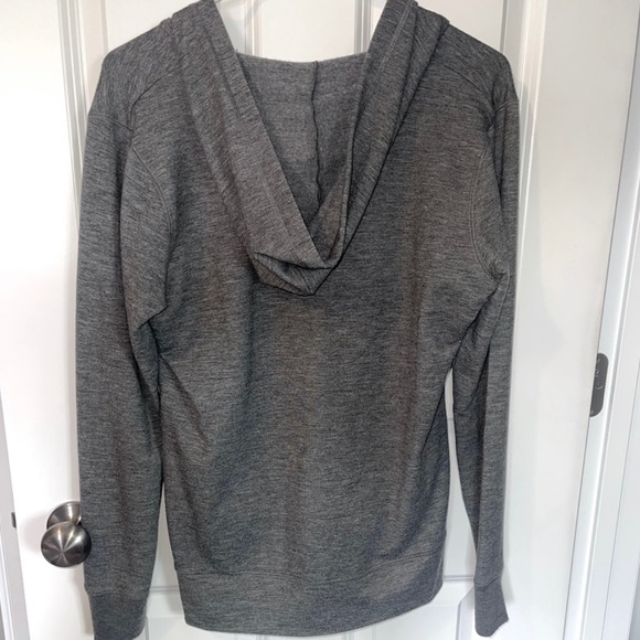 Reebok  grey hoodie sweatshirt lace up front long sleeves  side pocket… - Picture 2 of 9